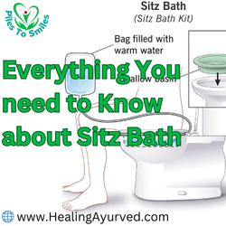 Sitz bath for hemorrhoid relief and postpartum care, a soothing home remedy for pelvic pain and anal fissures.